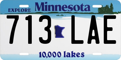 MN license plate 713LAE
