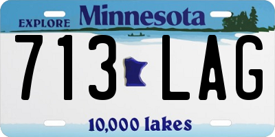 MN license plate 713LAG