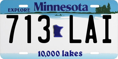 MN license plate 713LAI