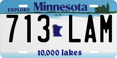 MN license plate 713LAM