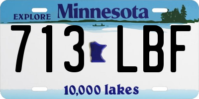 MN license plate 713LBF