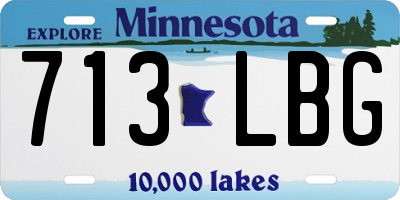 MN license plate 713LBG