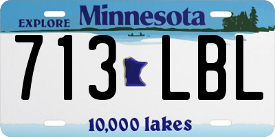 MN license plate 713LBL