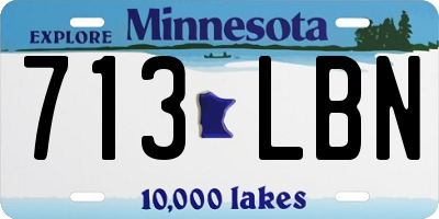 MN license plate 713LBN