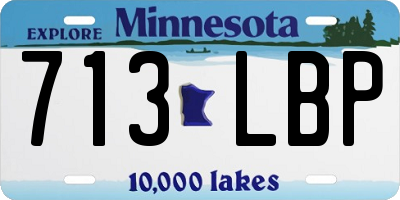 MN license plate 713LBP