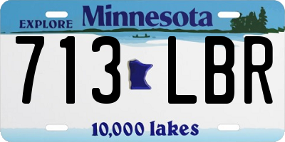 MN license plate 713LBR
