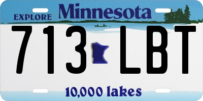 MN license plate 713LBT