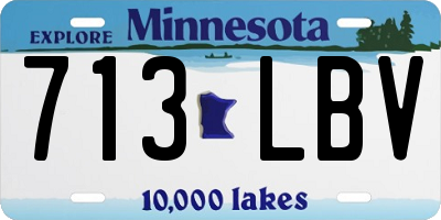 MN license plate 713LBV