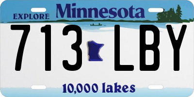 MN license plate 713LBY