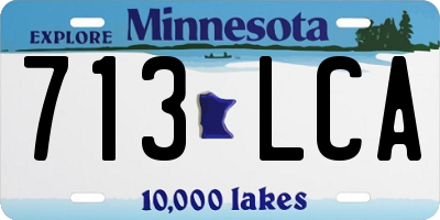 MN license plate 713LCA