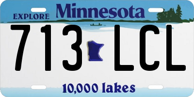 MN license plate 713LCL