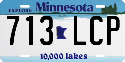 MN license plate 713LCP
