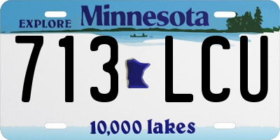 MN license plate 713LCU