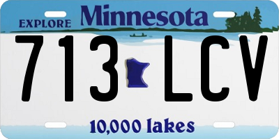 MN license plate 713LCV