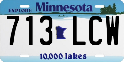 MN license plate 713LCW