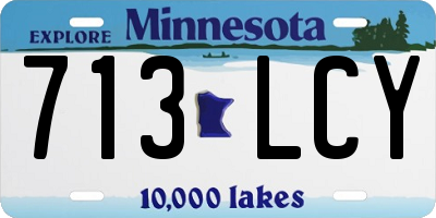 MN license plate 713LCY