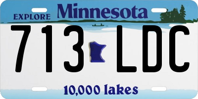 MN license plate 713LDC