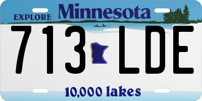 MN license plate 713LDE