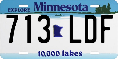 MN license plate 713LDF