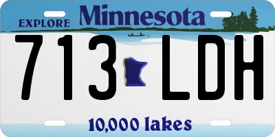 MN license plate 713LDH