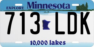 MN license plate 713LDK