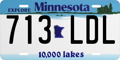 MN license plate 713LDL
