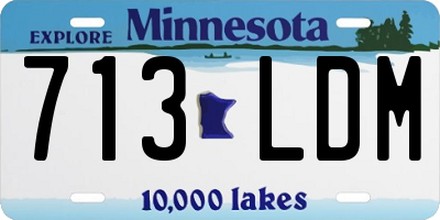 MN license plate 713LDM