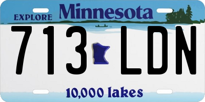 MN license plate 713LDN
