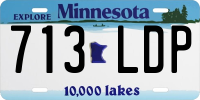 MN license plate 713LDP
