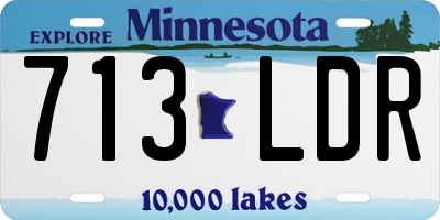 MN license plate 713LDR