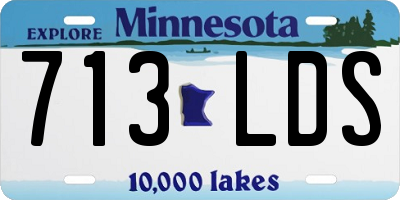 MN license plate 713LDS