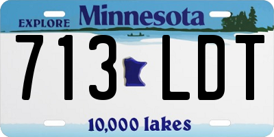 MN license plate 713LDT