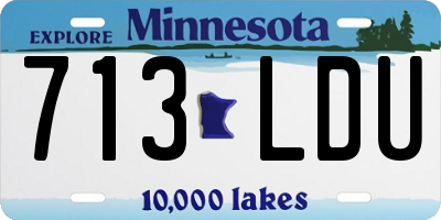 MN license plate 713LDU
