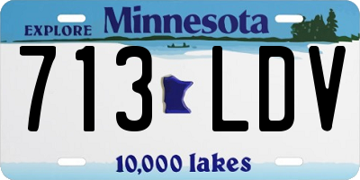 MN license plate 713LDV