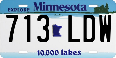 MN license plate 713LDW