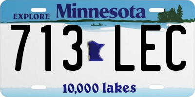 MN license plate 713LEC