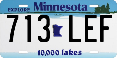 MN license plate 713LEF