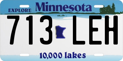 MN license plate 713LEH