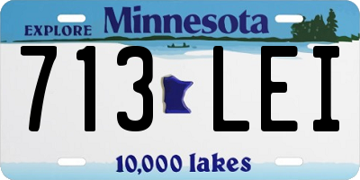 MN license plate 713LEI
