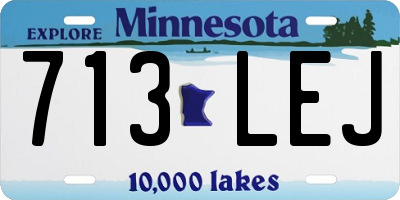 MN license plate 713LEJ