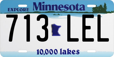 MN license plate 713LEL