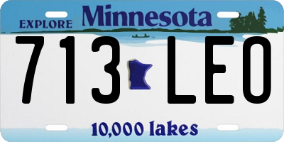 MN license plate 713LEO