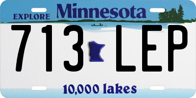 MN license plate 713LEP