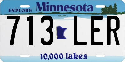 MN license plate 713LER