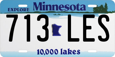 MN license plate 713LES