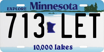 MN license plate 713LET