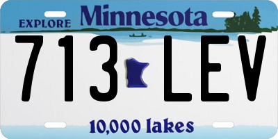 MN license plate 713LEV