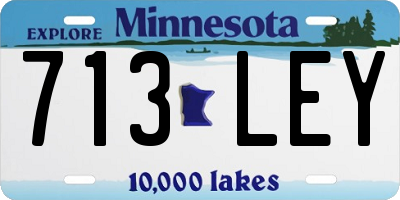MN license plate 713LEY