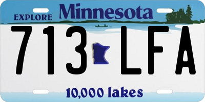 MN license plate 713LFA