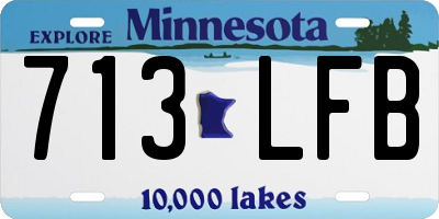 MN license plate 713LFB